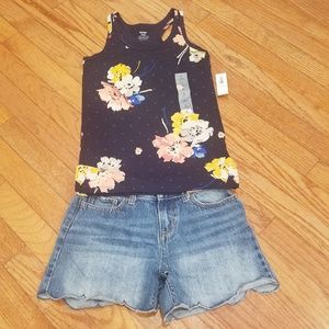 Girls Shorts & Tank Outfit